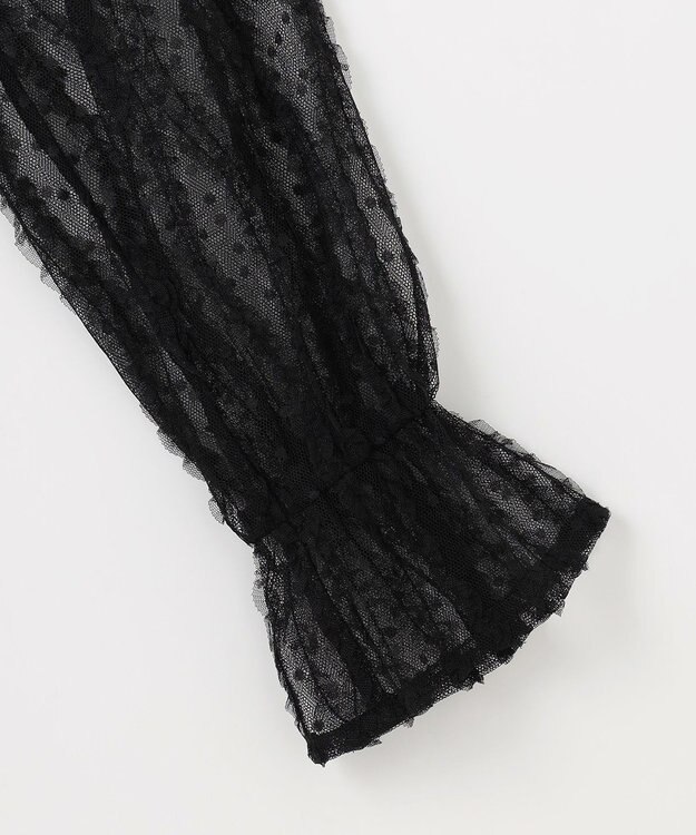 組曲 【前後着用可】チュールフリル ブラウス ブラック系