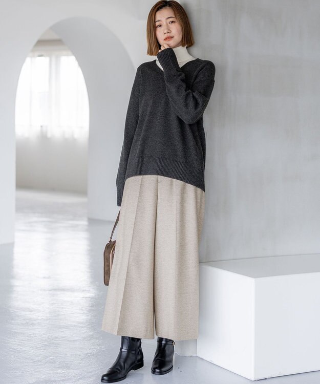 23区 【見上愛さんコラボカラー/VERY掲載】カシミヤブレンド Vネック ニット グレー系