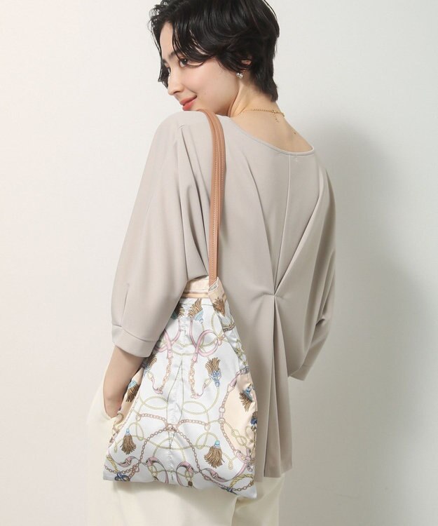 Green Parks スカーフ柄トート Light Gray