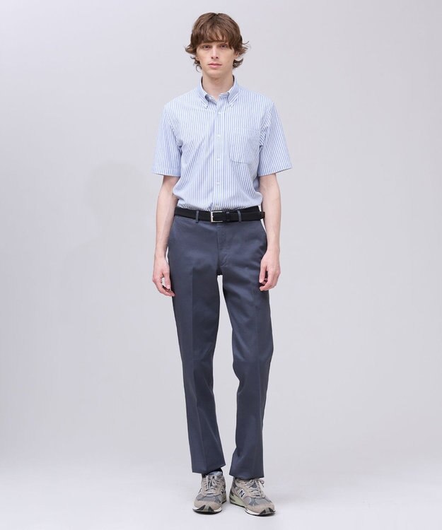 J.PRESS MEN 【吸水速乾 / 抗菌防臭 / 遮熱 / 防シワ】【J.PRESS OXFORD JERSEY】カノコインレイ半袖 シャツ / B.D. サックスブルー系1