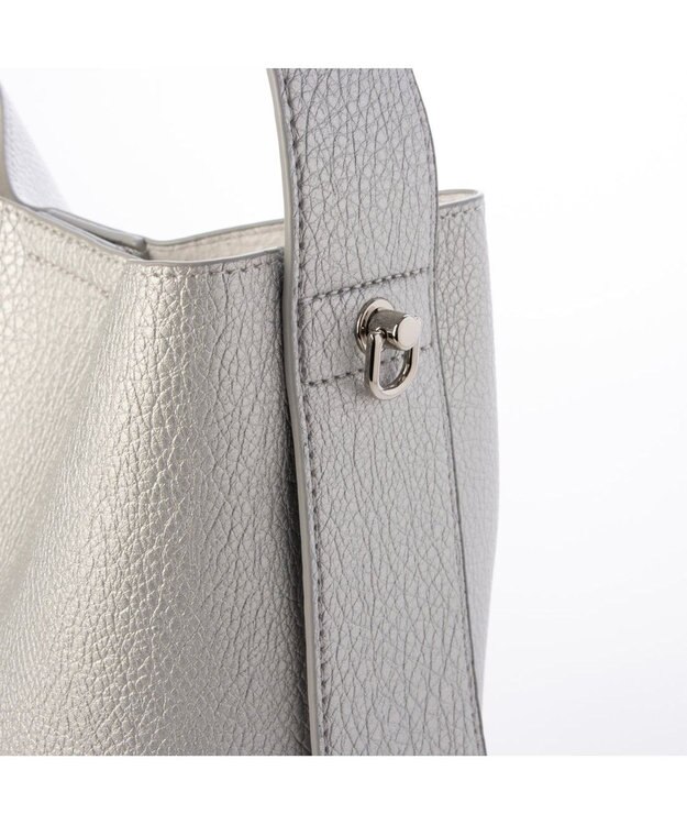 UNBILLION カシュカシュ cachecache / ポーチショルダー付き2wayホーボーバッグ シルバー