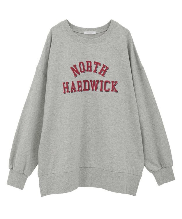 Green Parks カレッジロゴ裏毛チュニック Gray Mixture