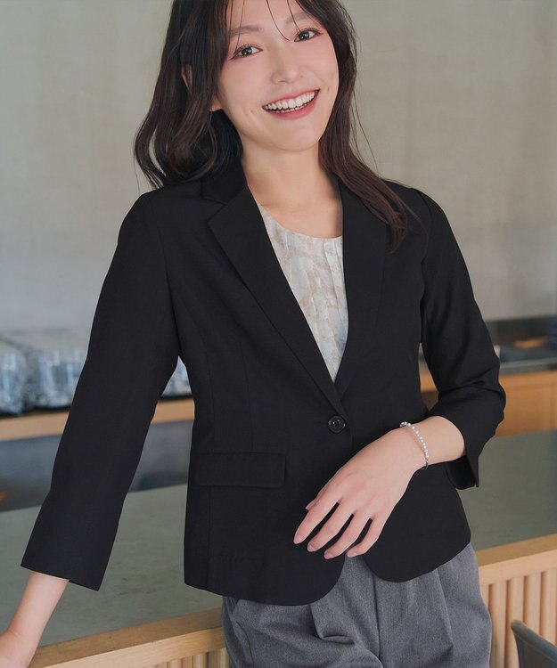 Tiaclasse L テーラードサマージャケット ブラック