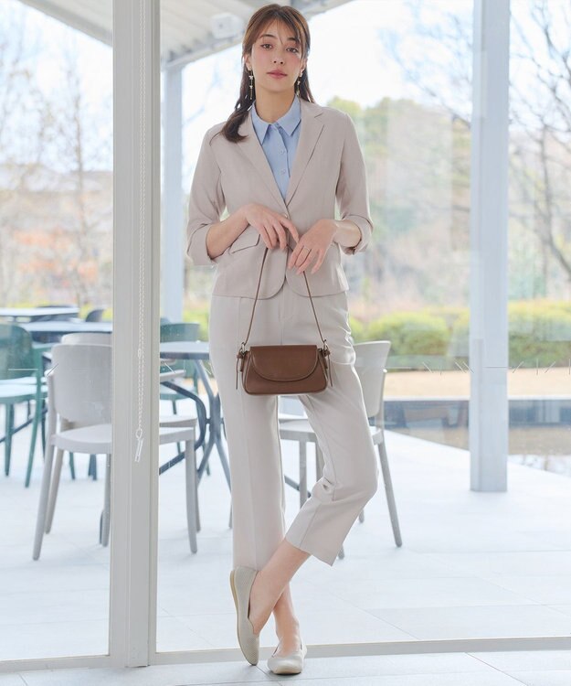 Tiaclasse L テーラードサマージャケット グレージュ