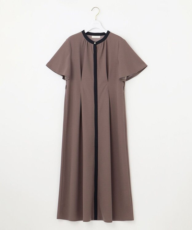ANY SIS 【UVケア・ストレッチ・洗える】2WAYジョーゼットジャージー ワンピース モカ