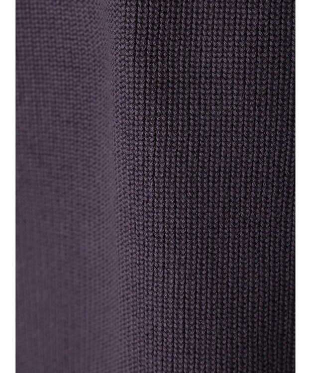 CRAFT STANDARD BOUTIQUE 【2点セット】洗える 60/2 14G片畦Vネックベスト+ロンTEE SET Purple