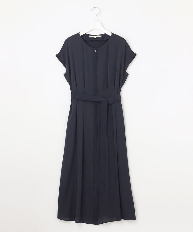 自由区 S 【ご好評につき追加生産・新色追加】ハーバルフロープリント ワンピース ネイビー系