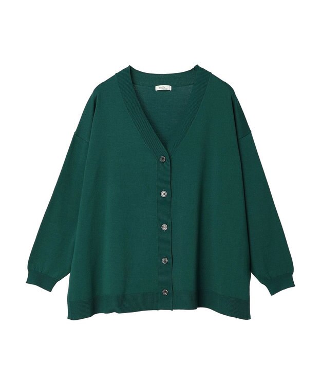 earth music&ecology Ｖネックビッグシルエットカーディガン Green