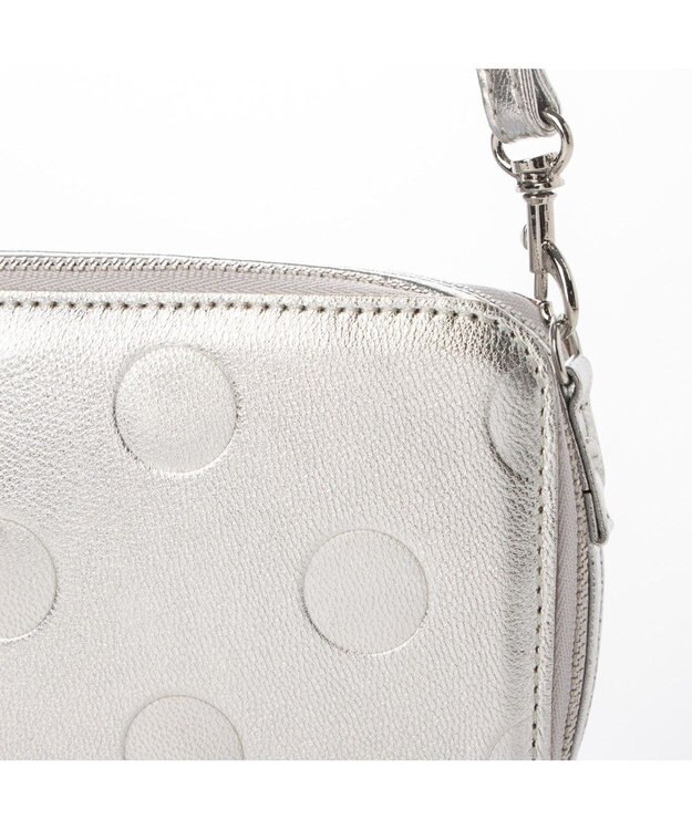 UNBILLION ペルケ perche / 縦横2wayウォレットショルダー シルバードット