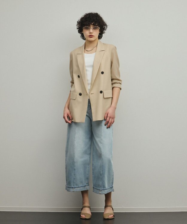 GRACE CONTINENTAL シアーウールジャケット ベージュ