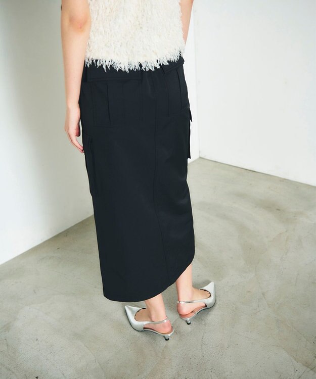 GRACE CONTINENTAL ツイルワークスカート ブラック