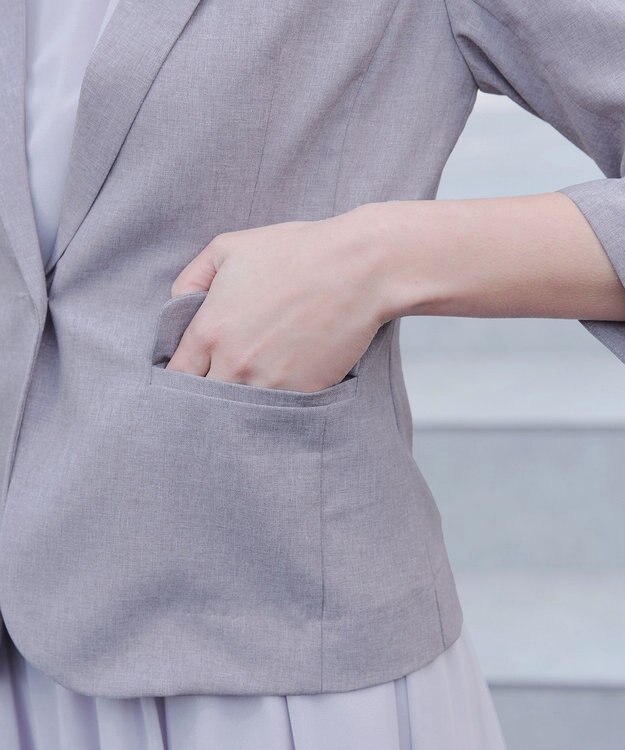 Tiaclasse L テーラードサマージャケット グレー