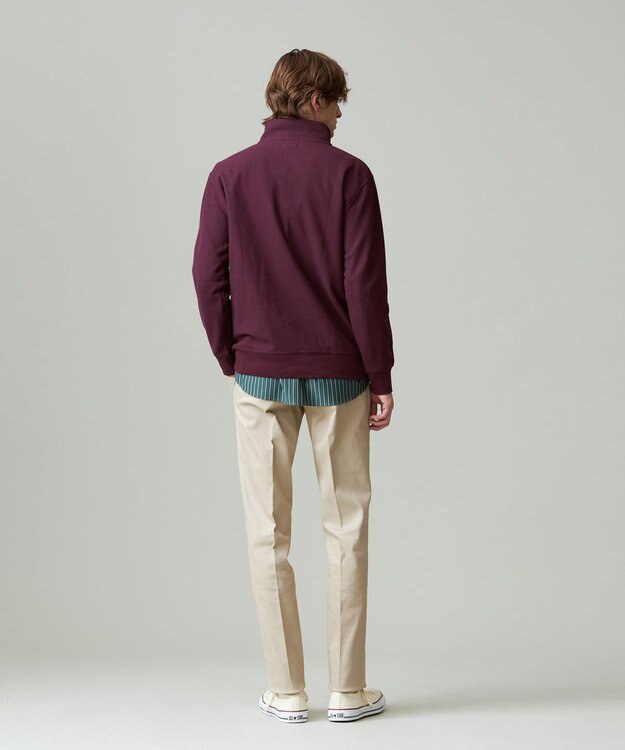 J.PRESS MEN 【J.PRESS PREMIUM JERSEY】ハーフジップ トレーナー ワイン系