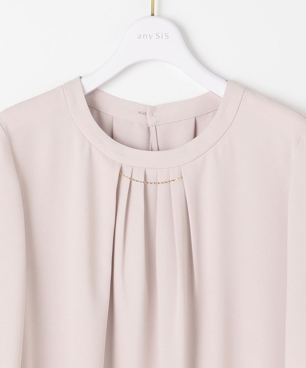 ANY SIS 【洗える】リュクスバーポイント ブラウス ローズグレー