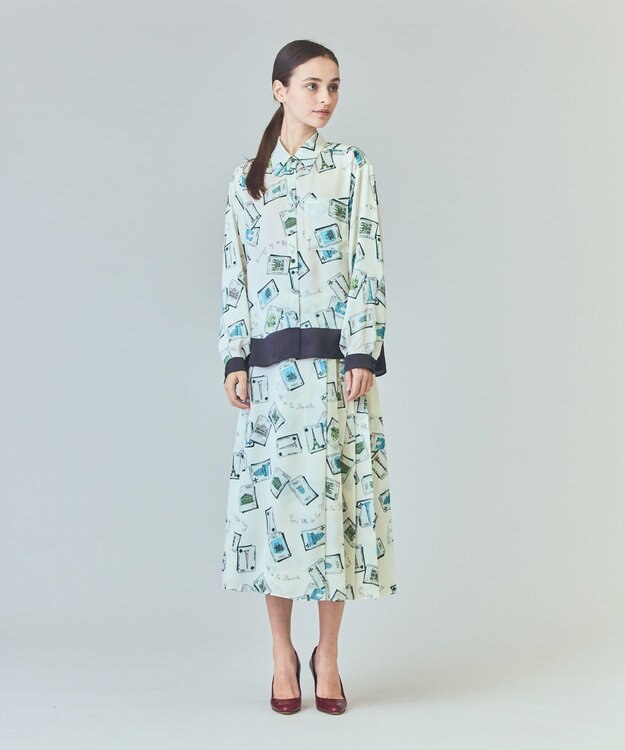 GRACE CONTINENTAL トランププリントブラウス キナリ