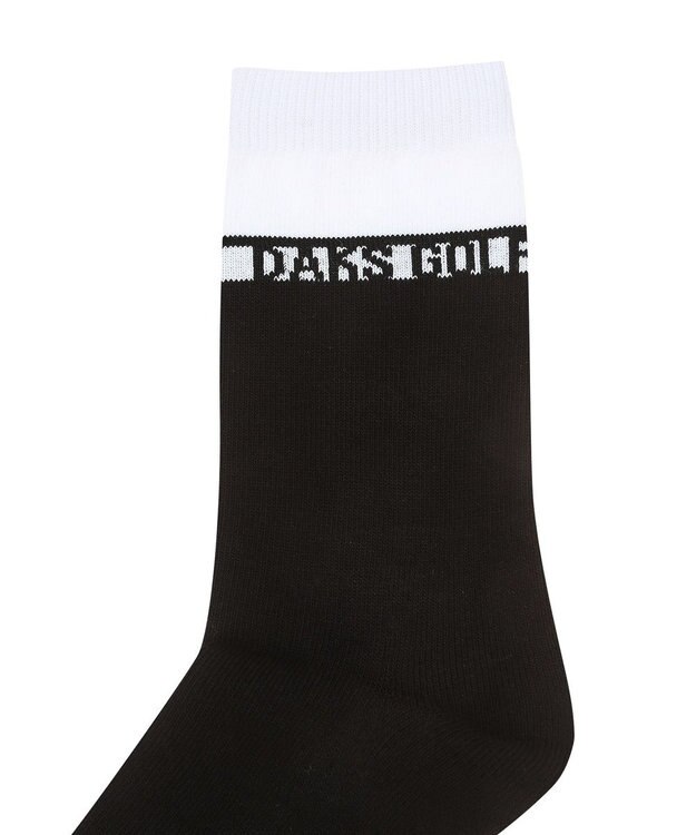 DAKS 【DAKS GOLF】ライン配色足首パイルソックス ブラック