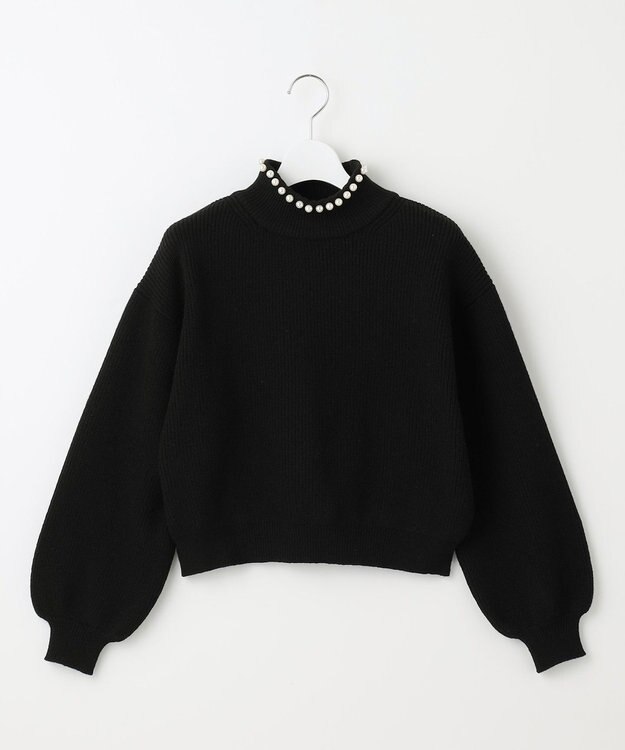 Feroux パール襟 ニット ブラック系