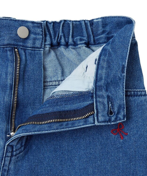 Green Parks ・Ｄｏｕｂｌｅ　Ｆｌａｇｓ　リボン刺繍ストレートデ Red