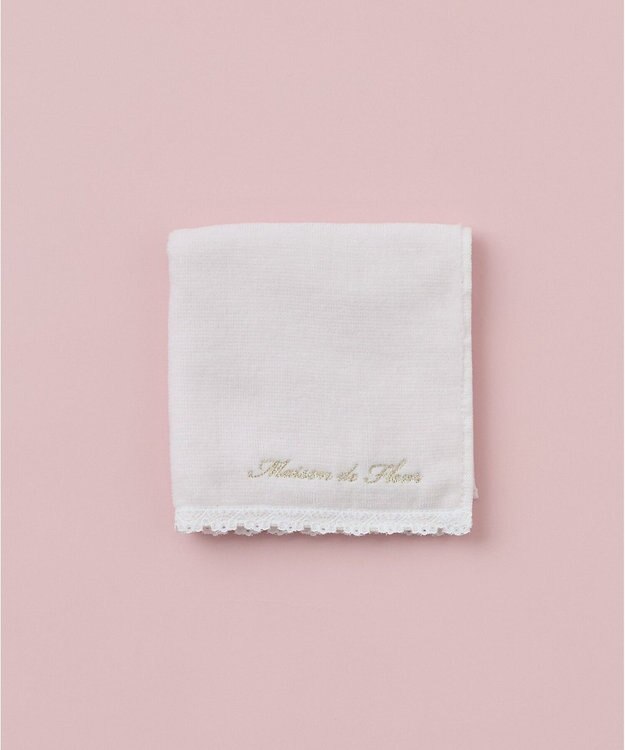 Maison de FLEUR アンダーレースタオルハンカチ Pink