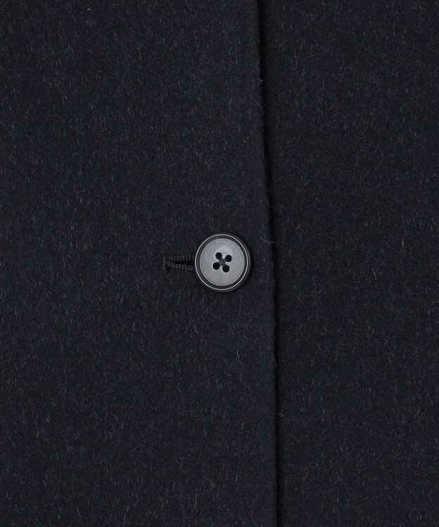 J.PRESS LADIES L 【リバーシブル】ウールナイロン リバー チェック ミドル コート ネイビー系