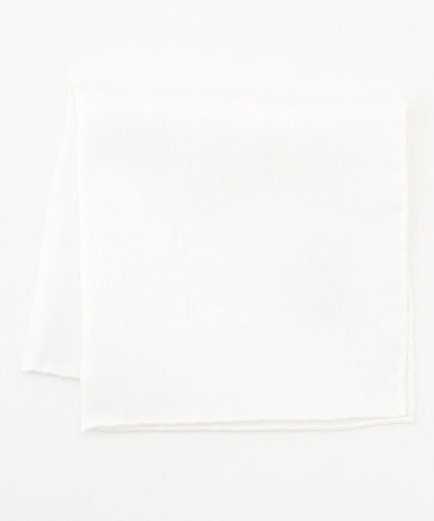 JOSEPH HOMME 【日本製】ペイズリーチーフ ホワイト系