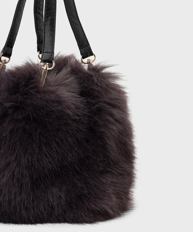 GRACE CONTINENTAL マルチwayファーバッグ チャコール