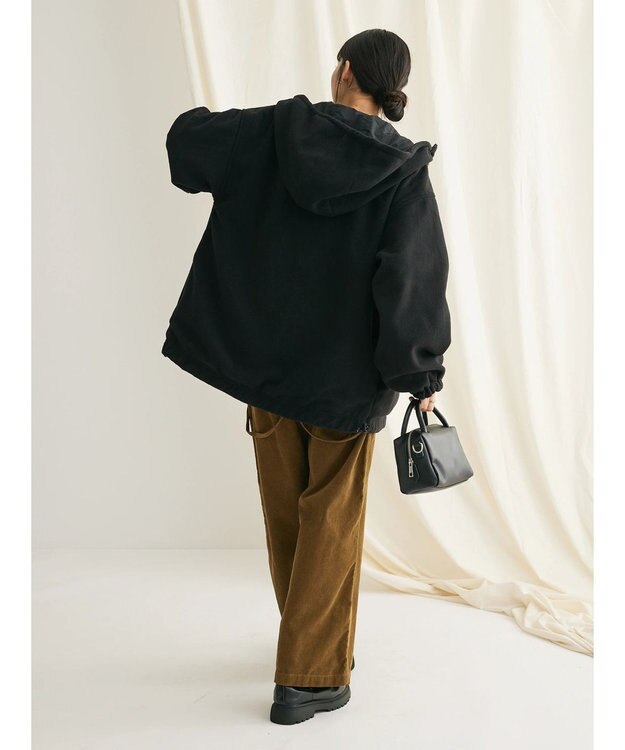 CRAFT STANDARD BOUTIQUE ナイロン×裏フリースリバーシブルブルゾンＬ／Ｓ Black