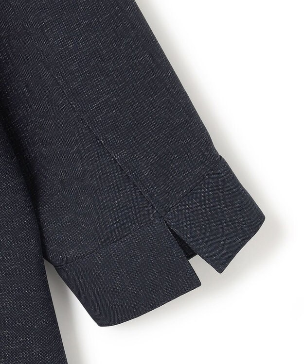 JOSEPH HOMME 新型・新素材【軽量/通気性/清涼感/洗える/ストレッチ】レノクロスストレッチ　7分袖レギュラーカラーシャツ ネイビー系