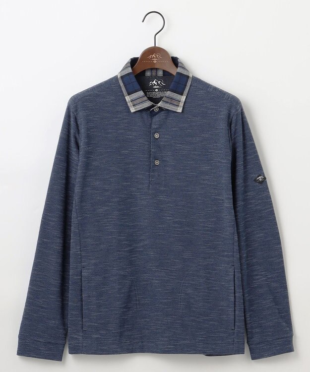 JOSEPH ABBOUD MOUNTAIN 【オーガニックコットン/JAPANファブリック】 スラブカノコ アウトドアポロ ブルー系