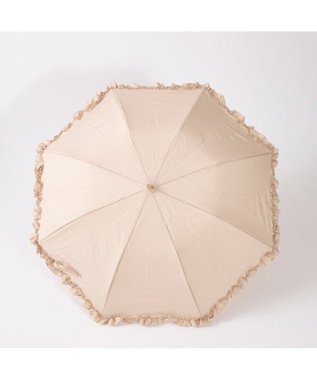 UNBILLION カシュネ cachenez / 【晴雨兼用】【日傘】 シャンプレーフリルトップレス折りたたみ傘 ピンク