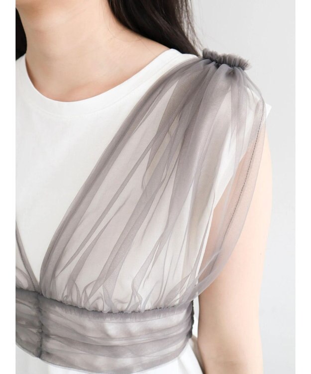 Green Parks ・ＥＬＥＮＣＡＲＥ　ＤＵＥ　バックレースアップビスチェ Charcoal Gray