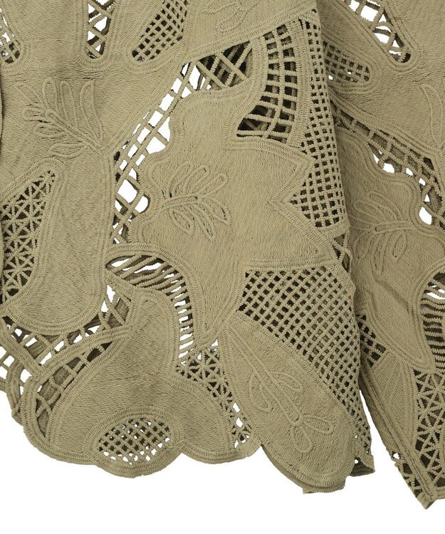 Green Parks レースカーディガン Khaki