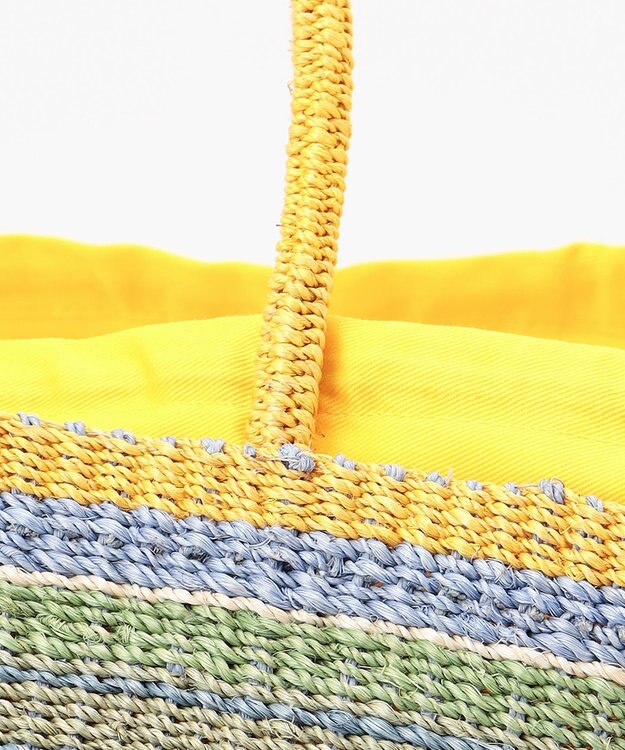 ONWARD CROSSET SELECT 【VIOLAd’ORO】MIRO アバカカラーボーダーバッグ L yellow×blue