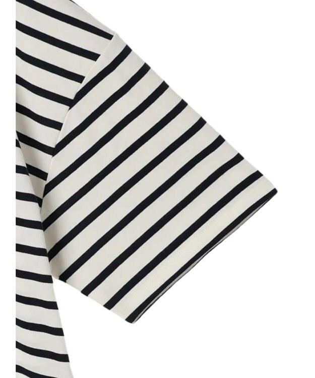 earth music&ecology ラウンドチュニックＴ Border Ivory