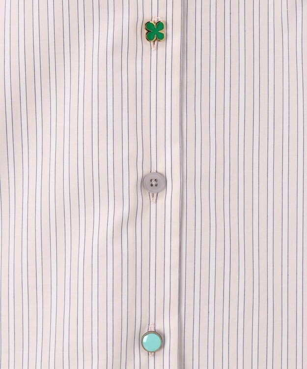 Paul Smith ラッキーチャームボタン ストライプ シャツ ライトピンク