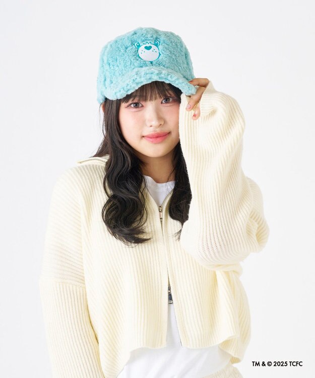MOONBAT Care Bears(ケアベア) ボアキャップ 帽子 手洗い可能 サイズ調整可能 ミントグリーン