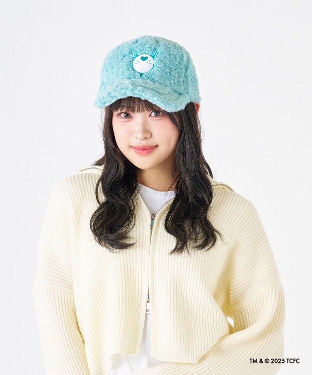 MOONBAT Care Bears(ケアベア) ボアキャップ 帽子 手洗い可能 サイズ調整可能 ミントグリーン