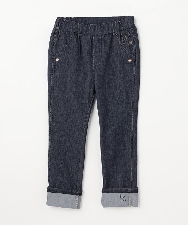 組曲 KIDS 【110-140㎝】シンフォニー デニムニットパンツ ネイビー