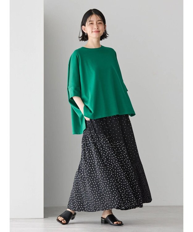 AMERICAN HOLIC 接触冷感ポンチョシルエットポンチプルオーバー Green