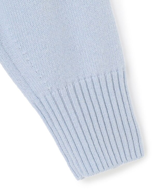 23区 【洗える】カシミヤブレンド ハイネック ニット サックスブルー系