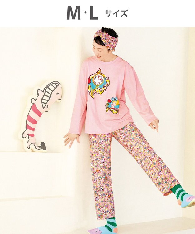 tsumori chisato SLEEP ツモリチサト パジャマ 綿100%(本体) 天竺素材 長袖 長ズボン レディース UDX591 /ワコール