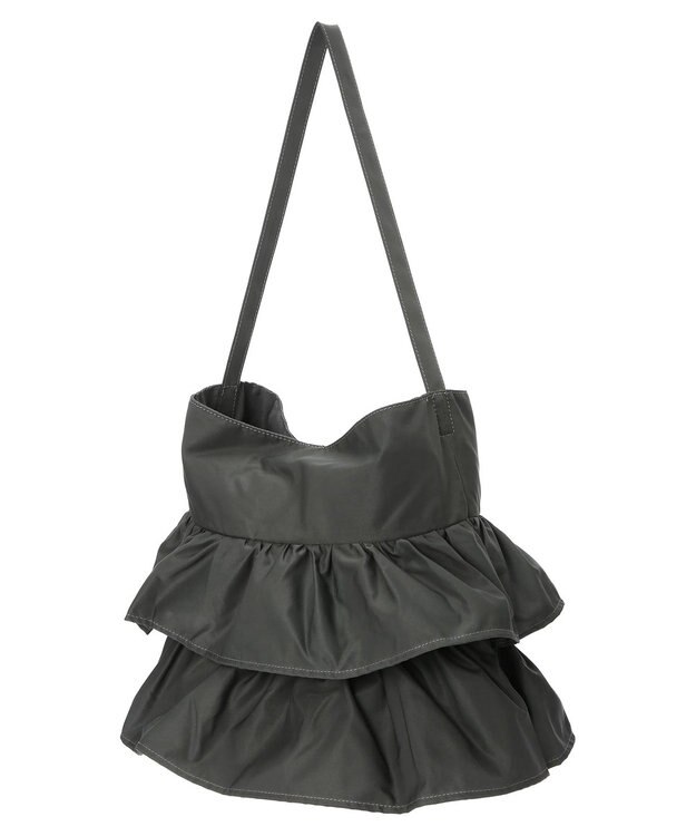Green Parks ＯＴＯ．ＨＡ．フリルショルダーバッグ Charcoal Gray