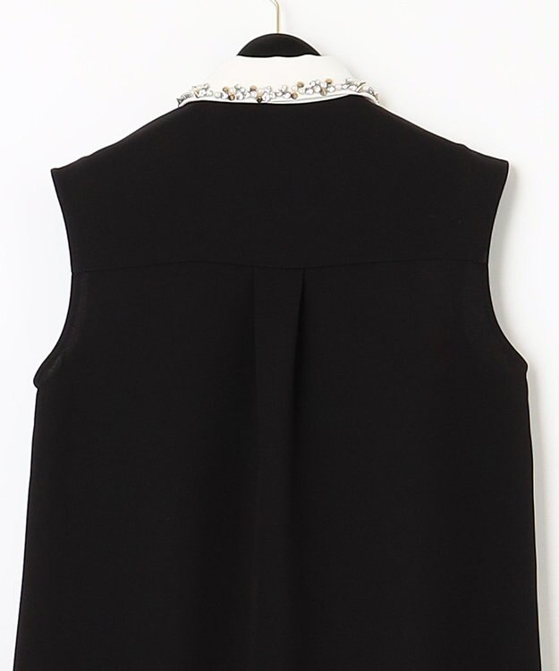 GRACE CONTINENTAL カラーブロックシャツドレス ブラック