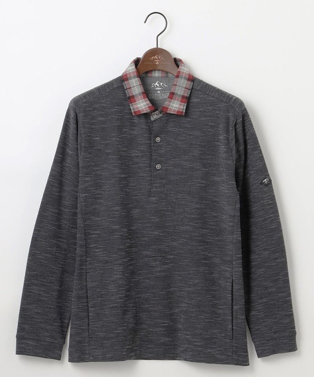 JOSEPH ABBOUD MOUNTAIN 【オーガニックコットン/JAPANファブリック】 スラブカノコ アウトドアポロ グレー系