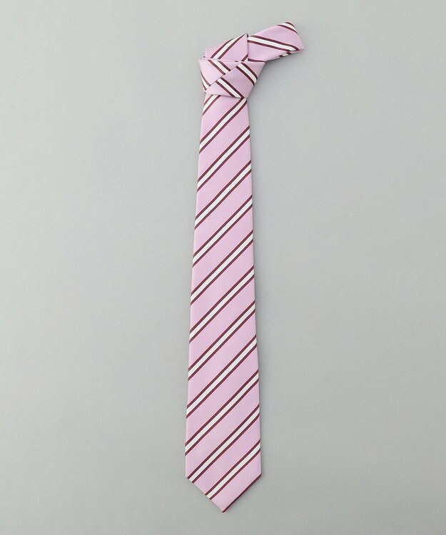 GOTAIRIKU GOTAIRIKU別注【日本製】シルク ネクタイ_ストライプ柄 ライラック系1