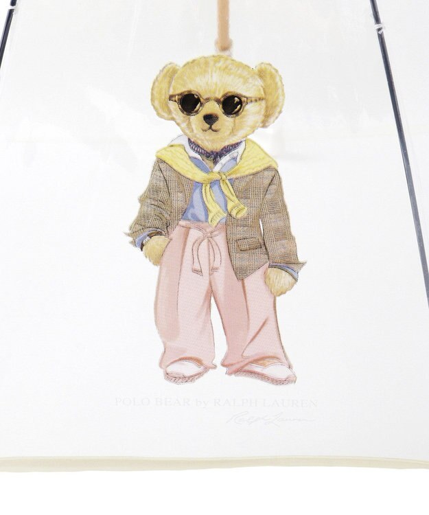 MOONBAT POLO RALPH LAUREN（ポロ ラルフローレン） 長傘 ビニール傘 BEAR ポロベア 10本骨 オフホワイト