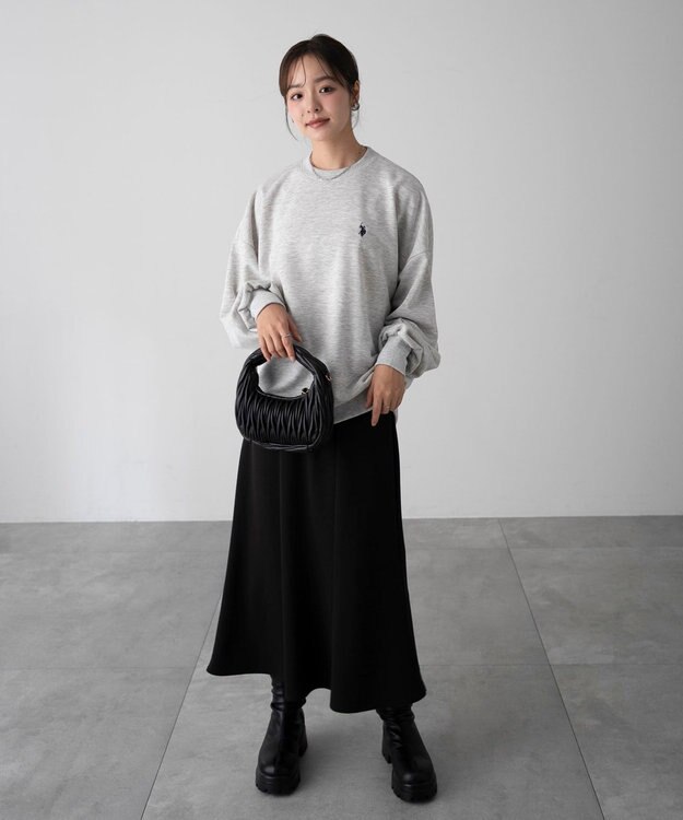 WEGO 【WEB限定/ユニセックス着用ITEM】別注USPOLOワンポイントPO 杢グレー