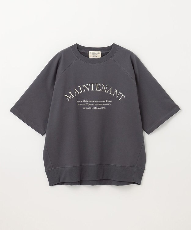 ANY 【UVケア/洗濯機可】ロゴスウェットプルオーバー チャコール