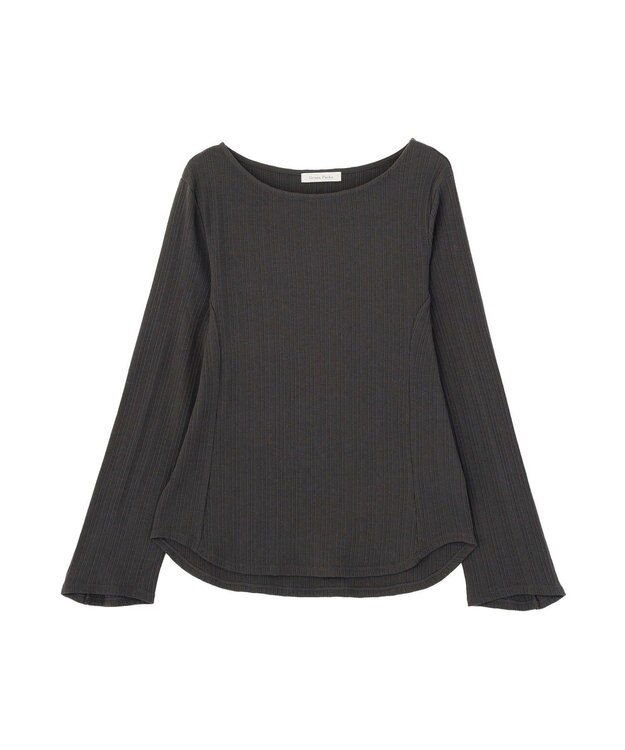 Green Parks チェーンリブカットプルオーバー Charcoal Gray