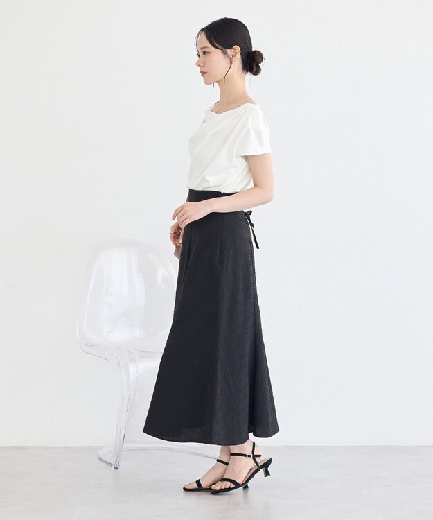 earth music&ecology 【WEB限定】マーメイドレースアップスカート【選べる丈】 Black